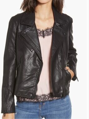 BlankNYC Onyx Faux Leather Moto Jacket